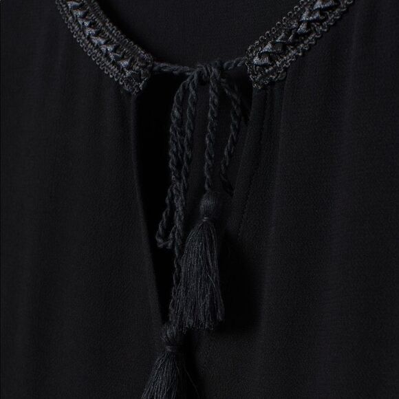 𝅺h&m black viscose dress . Size 0. New. - Picture 2 of 8